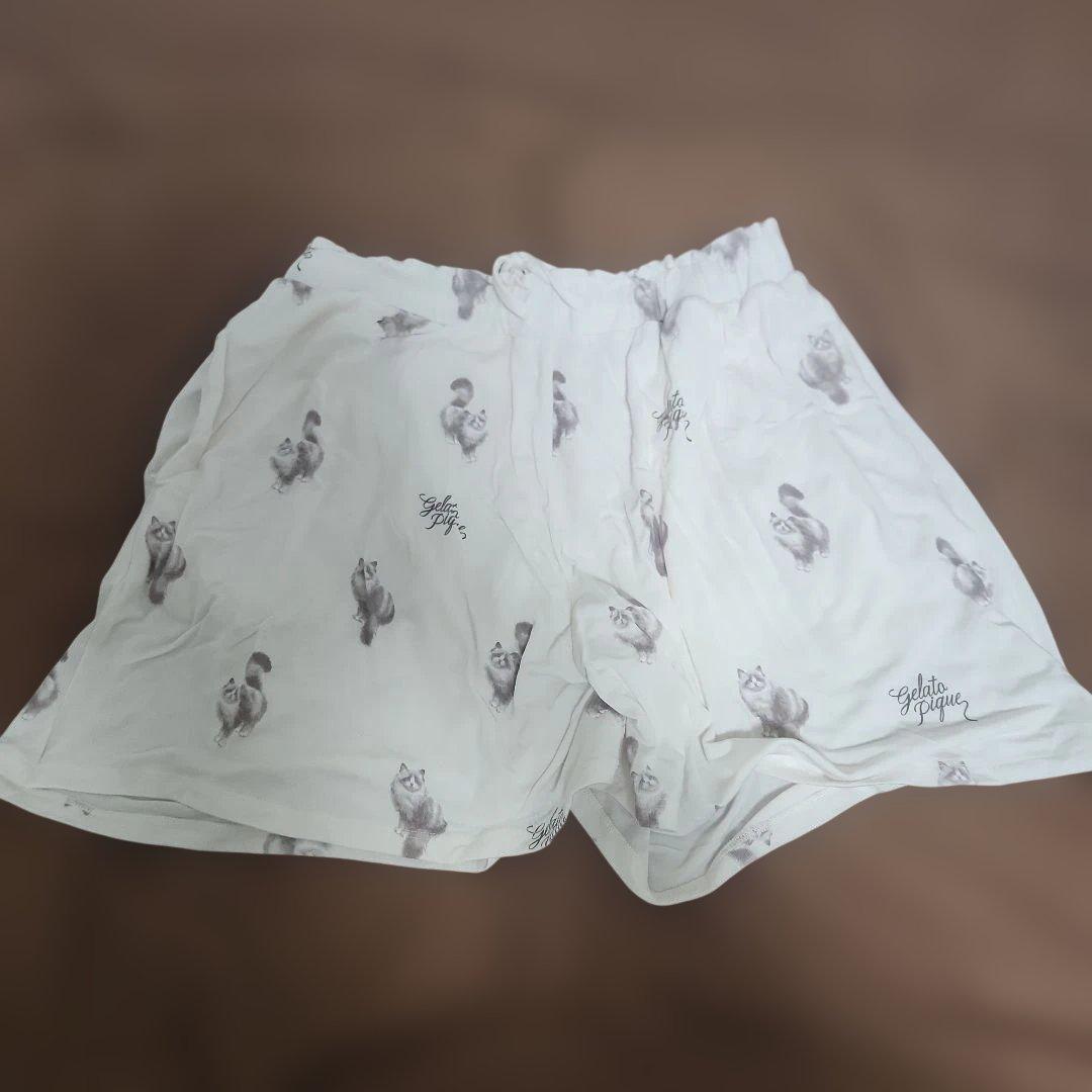 【ほぼ新品】gelato pique　CAT柄Tシャツ&ショートパンツセット