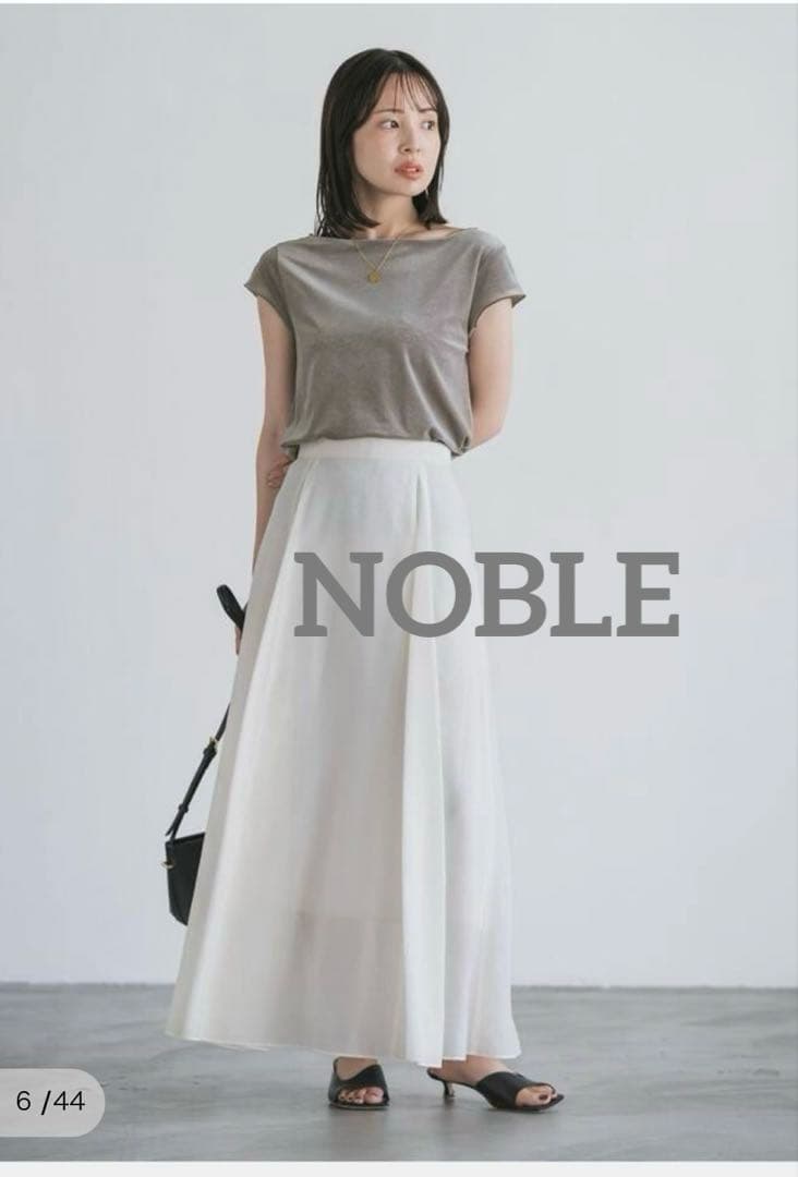 【新品】NOBLE シアーベロアキャップスリーブTee