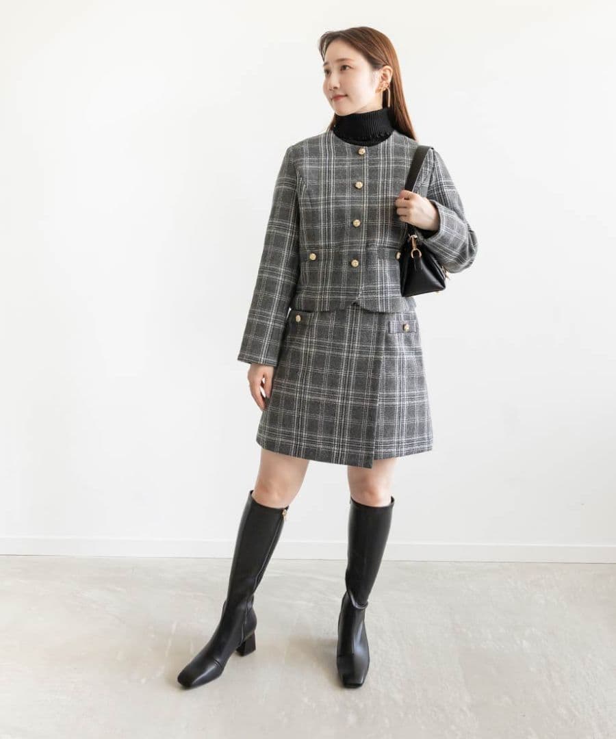【美品】RANDA ロングブーツ 黒 25.5センチ