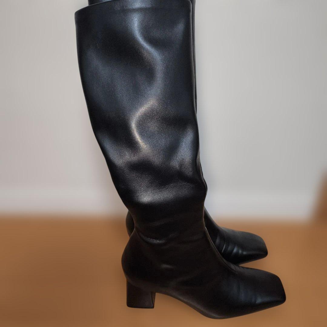 【美品】RANDA ロングブーツ 黒 25.5センチ