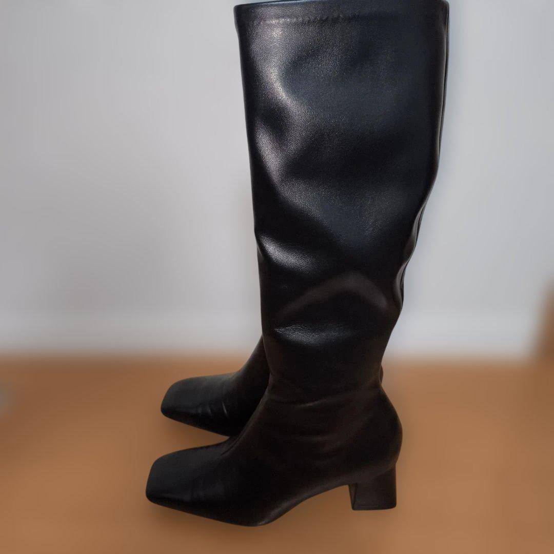【美品】RANDA ロングブーツ 黒 25.5センチ