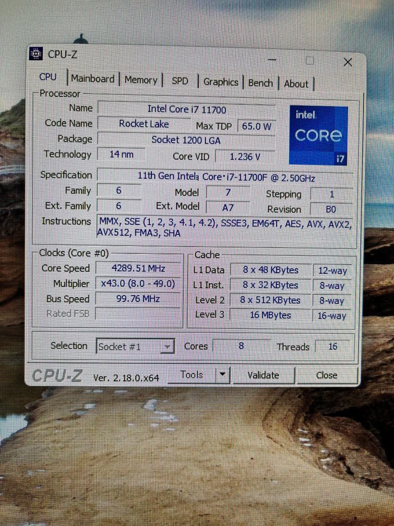 メ*ャ様 Intel Core i7-11700 LGA 1200 CPU
