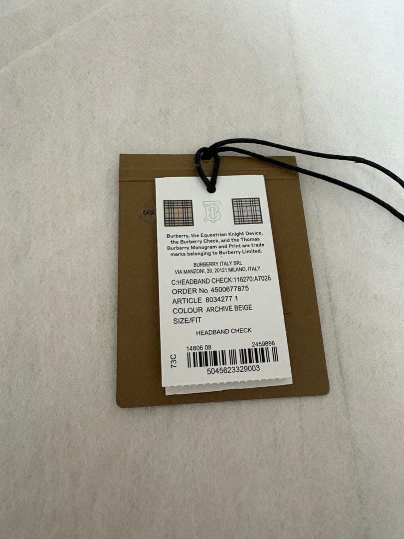 【美品】BURBERRY バーバリー カチューシャ チェック