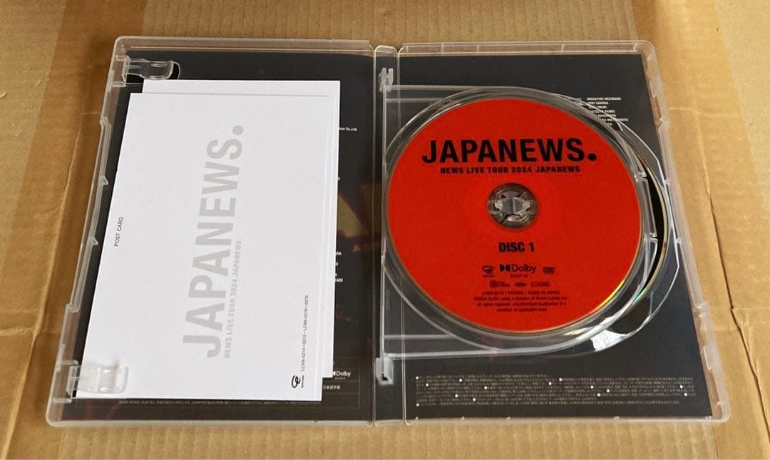 NEWS/NEWS LIVE TOUR 2024 JAPANEWS〈2枚組〉