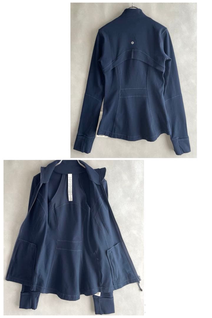 極美品✨ルルレモン　フルジップ　ディファインジャケット　サイズ4 S相当　紺