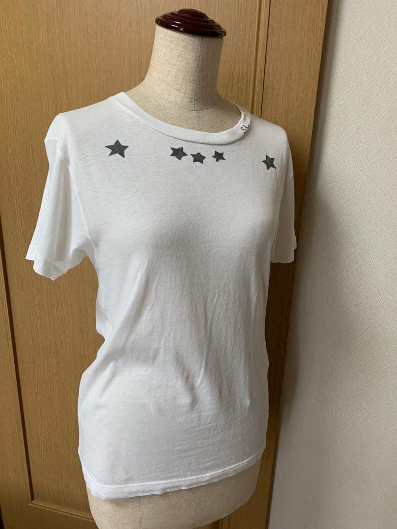 SAINT LAURENT 伊勢丹購入　ホワイト 半袖Tシャツ 星