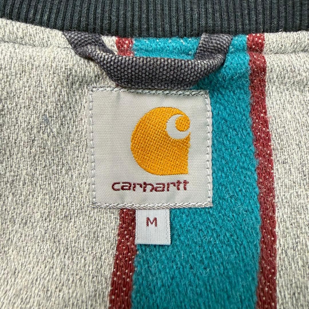 激レア■STUSSY × carhartt【M】ダックベスト 刺繍ロゴ 希少