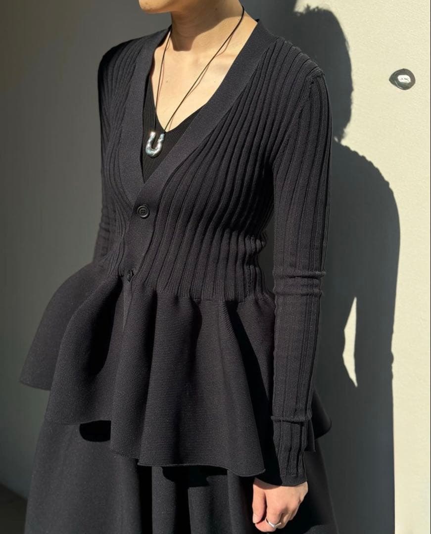 CFCL POTTERY CARDIGAN カーディガン黒　サイズ1