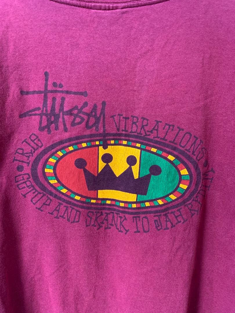 Stussy 80s Tシャツ バーガンディ