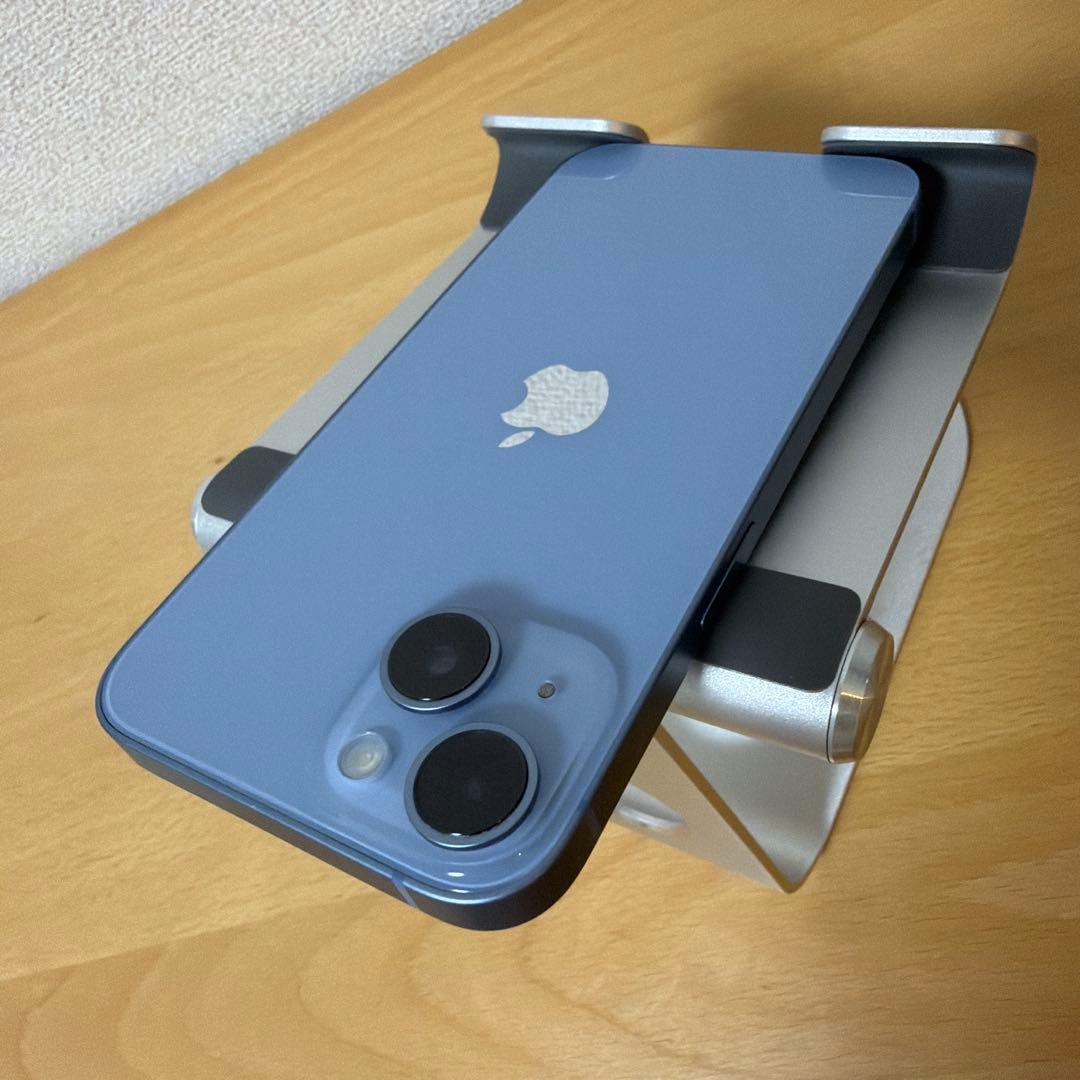 Apple iPhone14 ブルー本体 256GB 動作確認済一部ひび割れあり