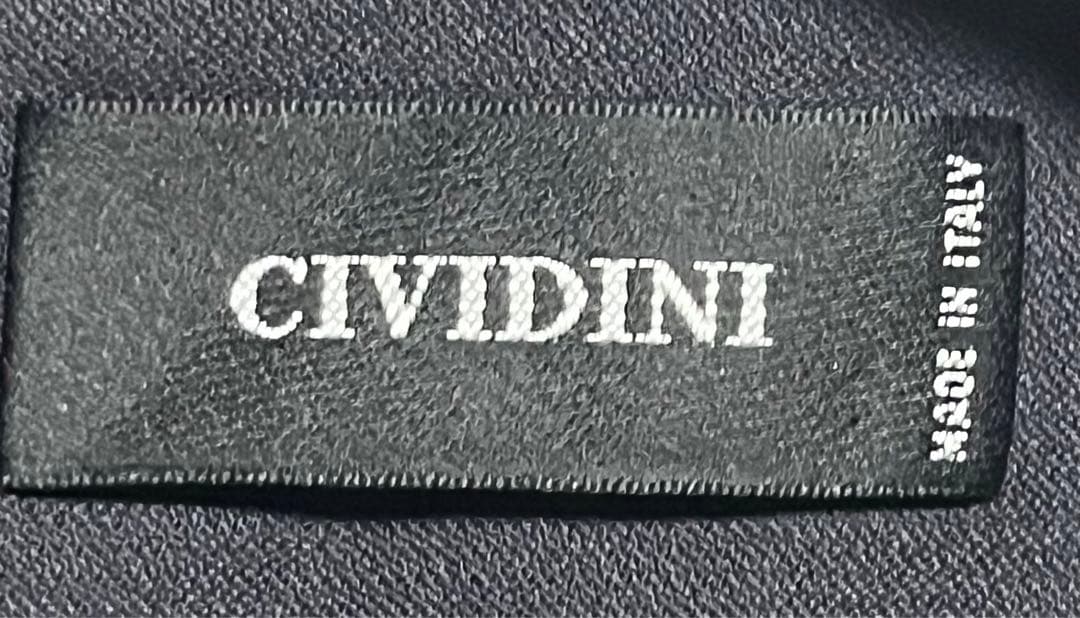 美品　イタリア製　CIVIDINI デザインワンピース　ネイビー　Aライン　40