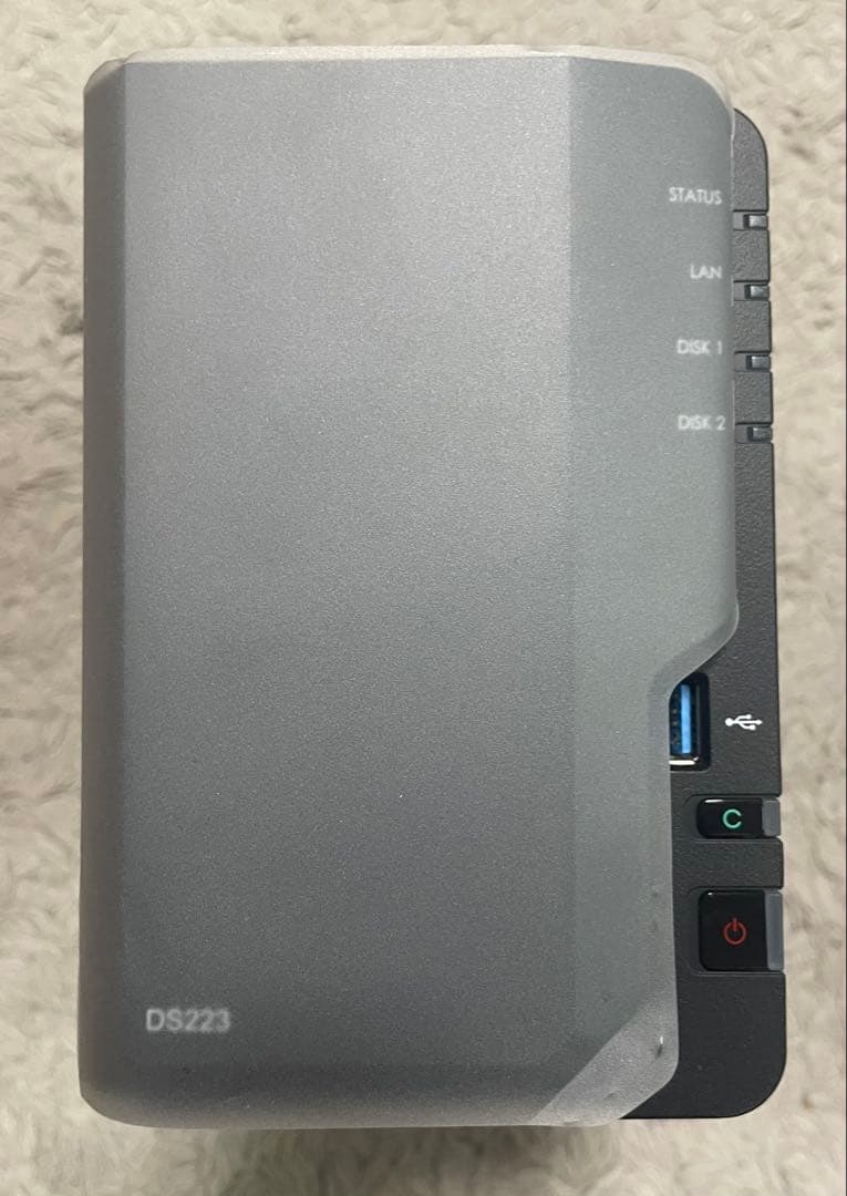 Synology DS223/G + Samsung 2TB SSD×2