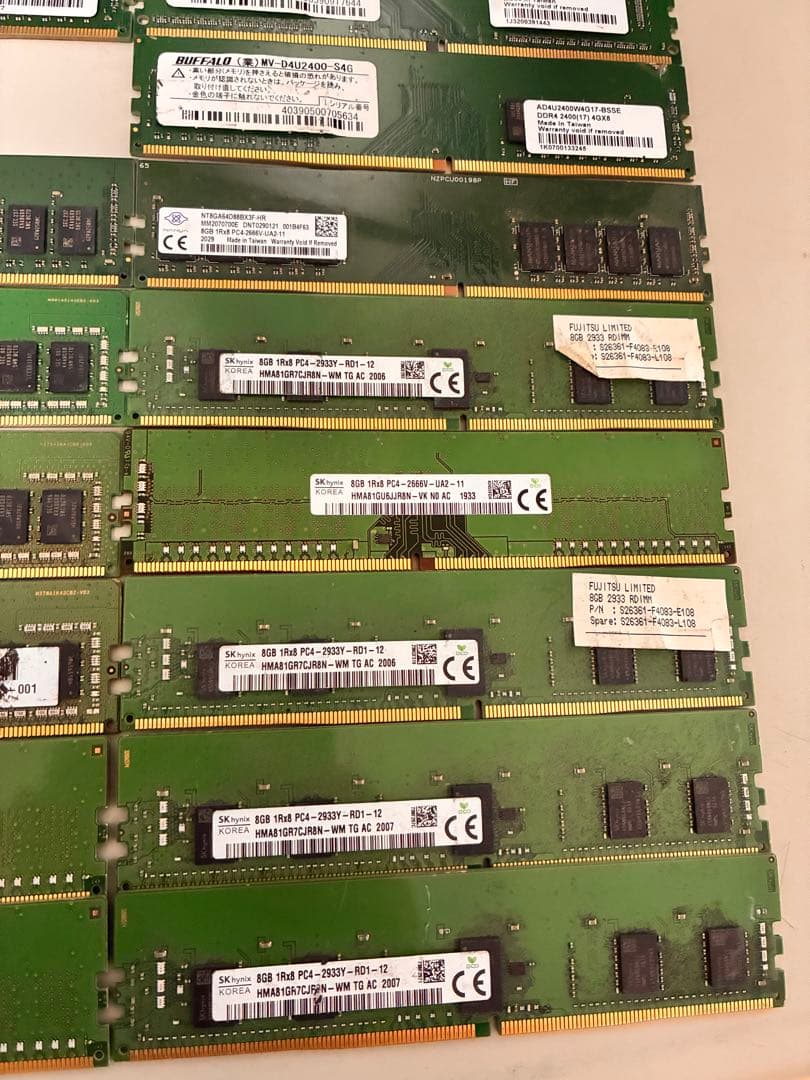 h*o様 DDR4 4G×13計52GB /DDR4 8G✖️12 計96GBジ