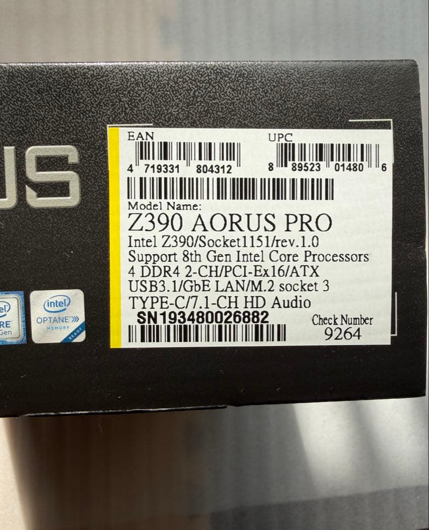 Gigabyte Z390 AORUS PRO ATX マザーボード