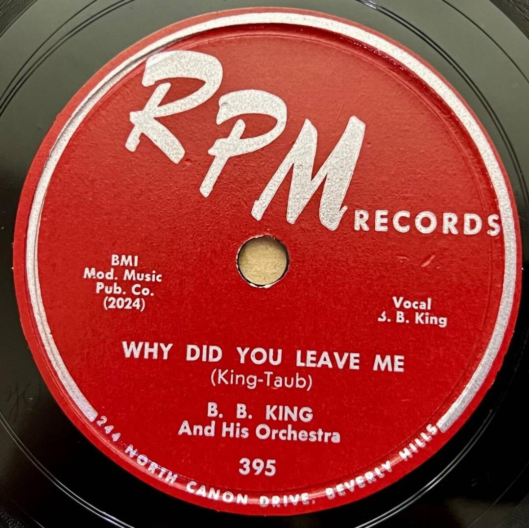 洋楽 B.B. KING RPM Why Did You Leave Me 78rpm