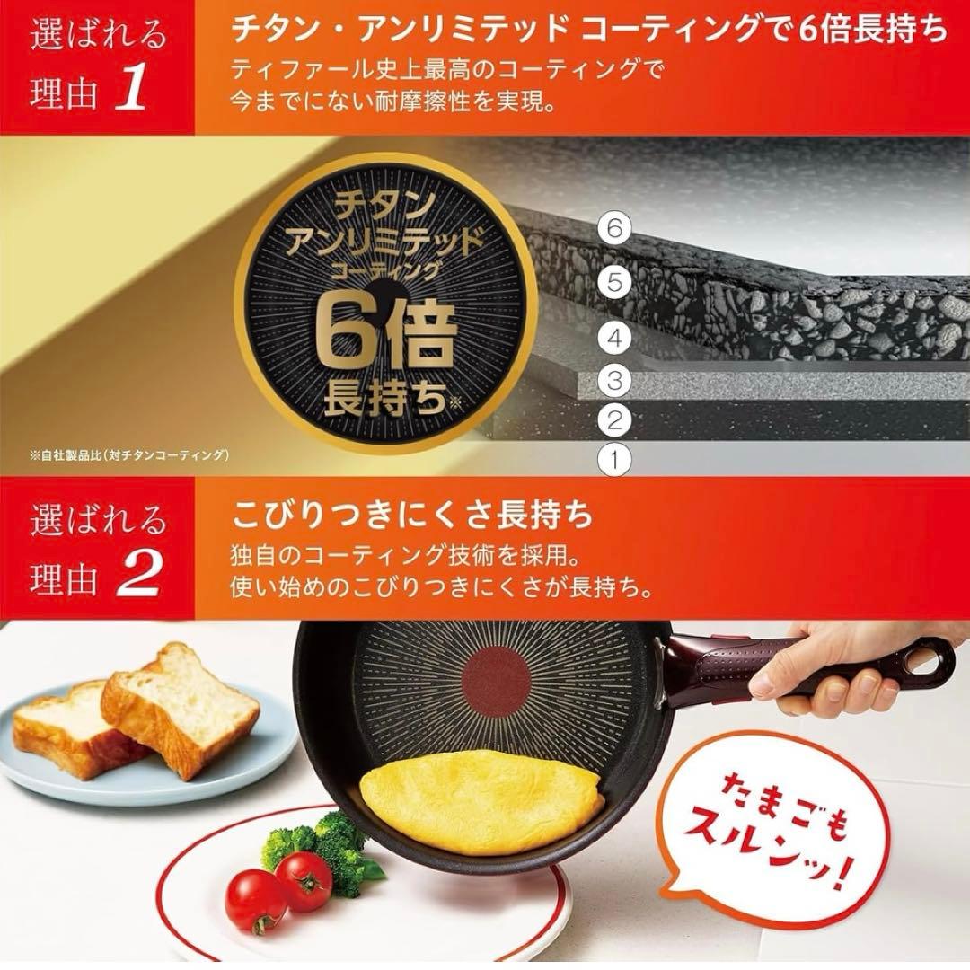 ティファール ステンレス ウォックパン フライパンセット26 IHアンリミテッド