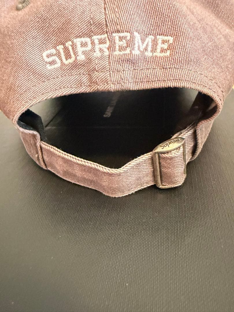 SUPREME グレー キャップ Sロゴ