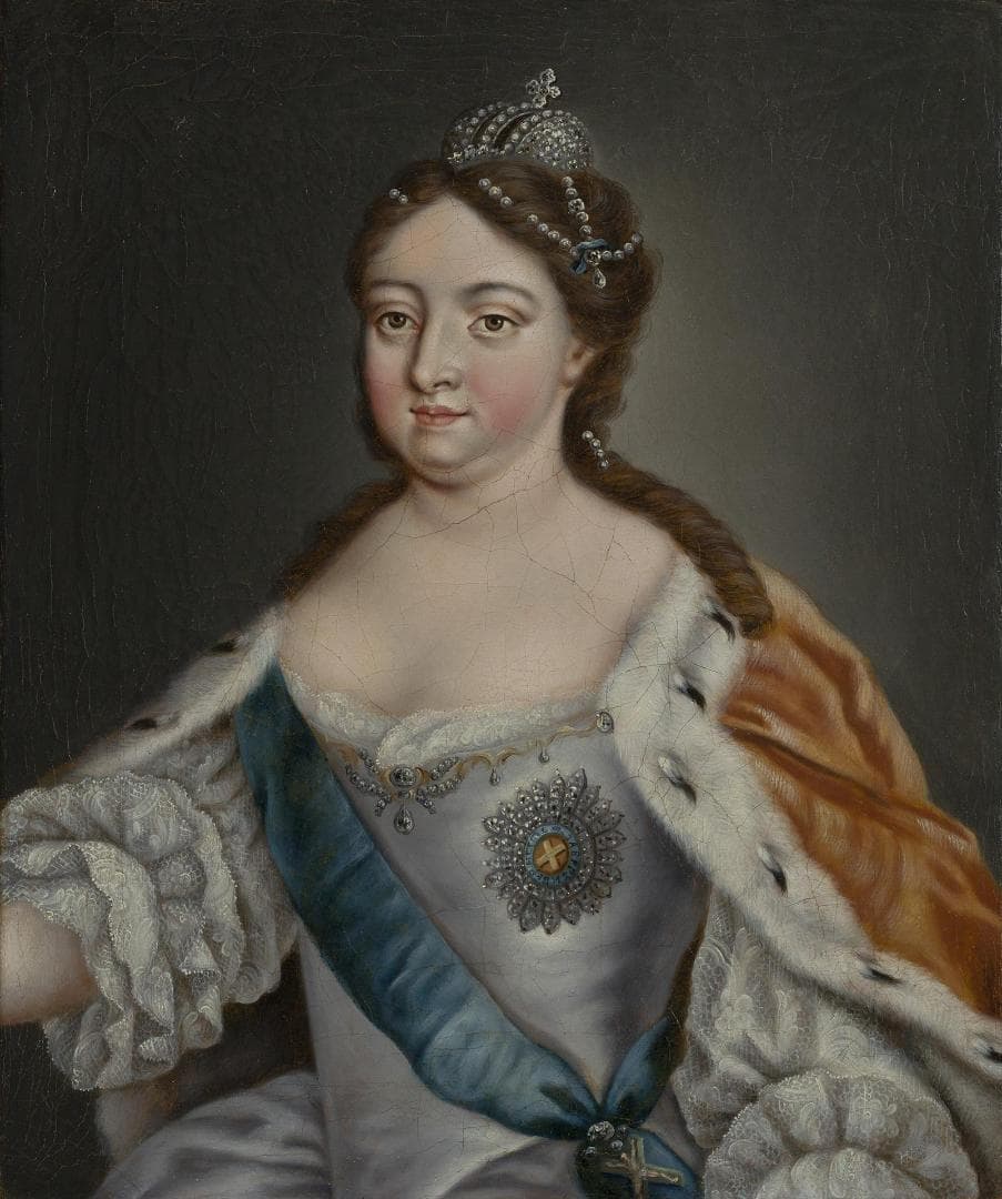 R5 最終発行年 1740年ロシア・アンナ女帝ルーブル銀貨 AU53