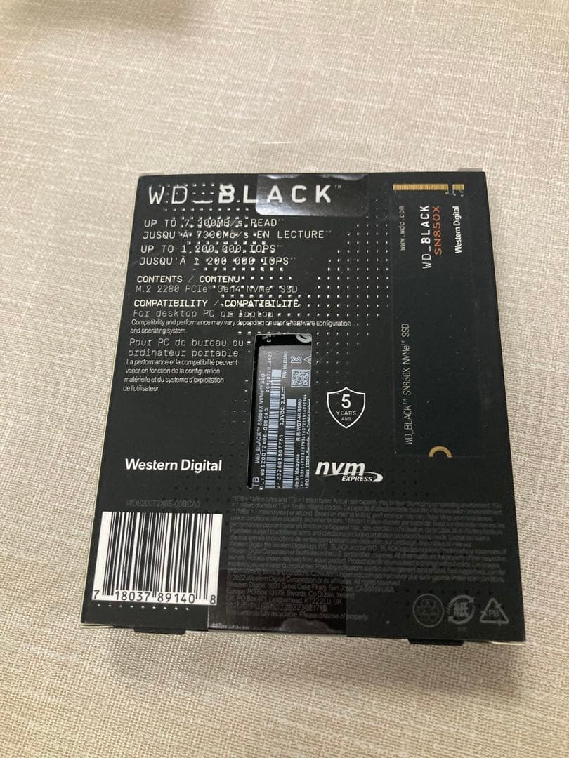 内蔵型SSD WD_BLACK SN850X 2TB NVMe SSD