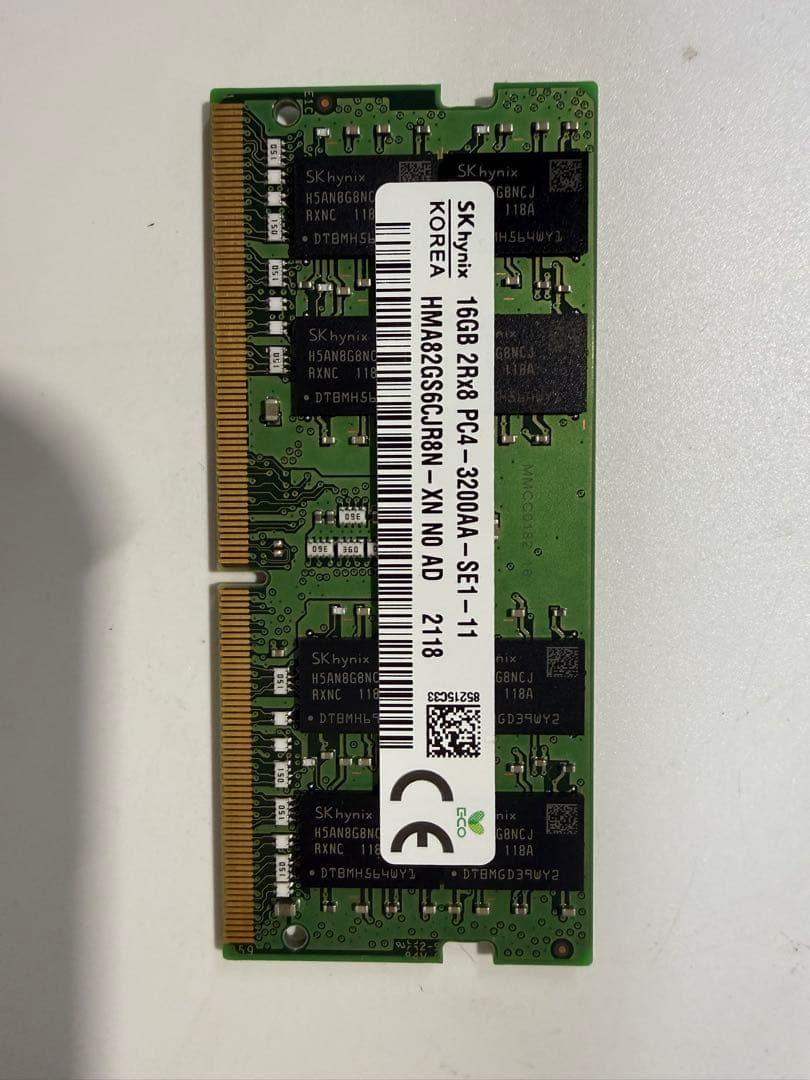 SK hynix 16GB DDR4 3200MHz メモリ