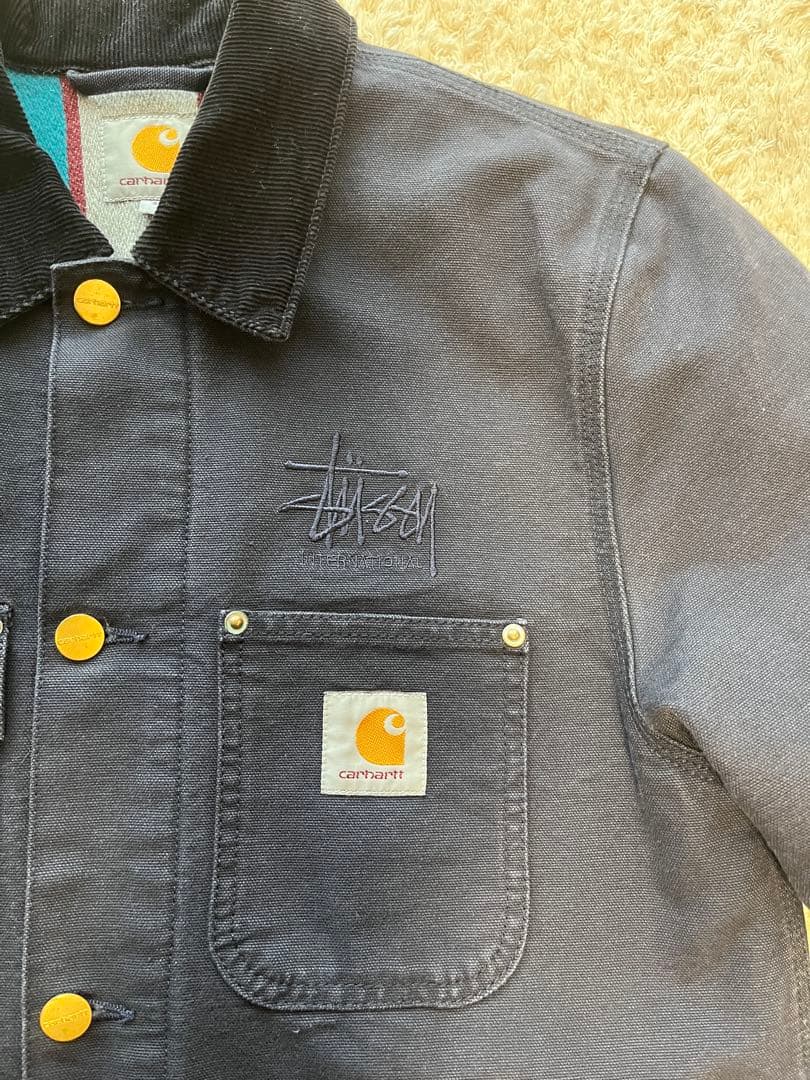 Carhartt x Stussy カバーオール チョアコート ネイビー S