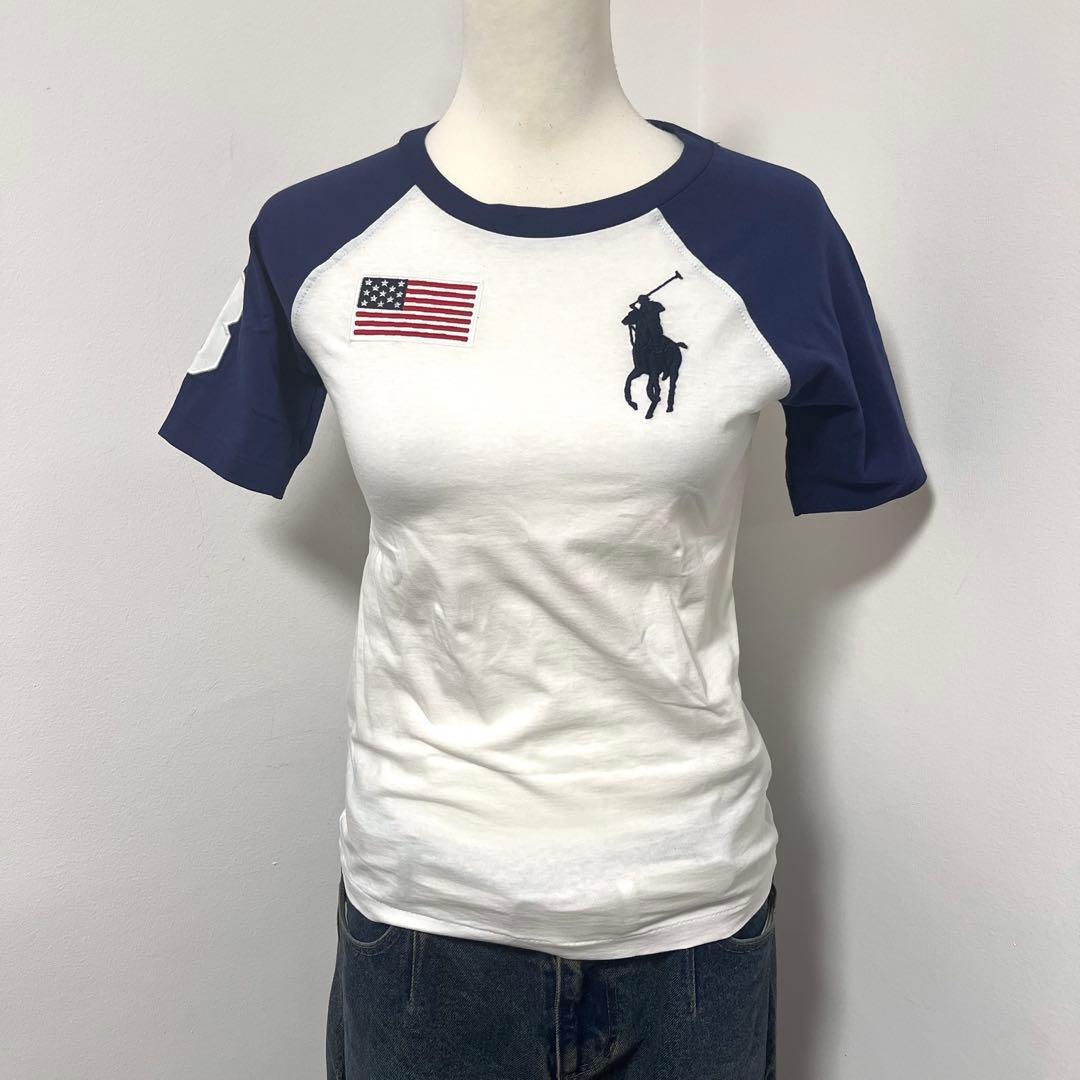 polo ラルフローレン Tシャツ　ピチ　ビックポニー　 y2k グランジ