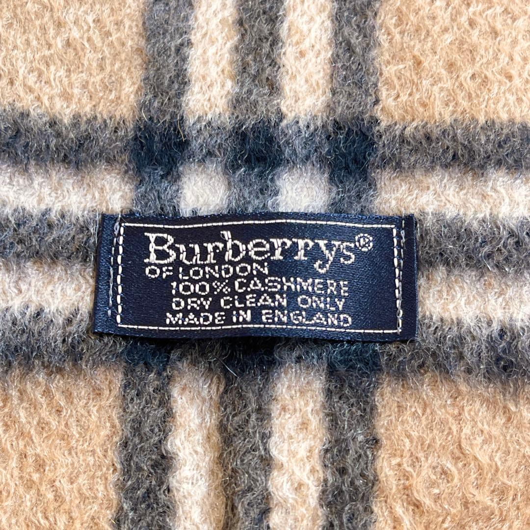 【美品】Burberry's バーバリー　カシミヤ100%ノバチェック マフラー
