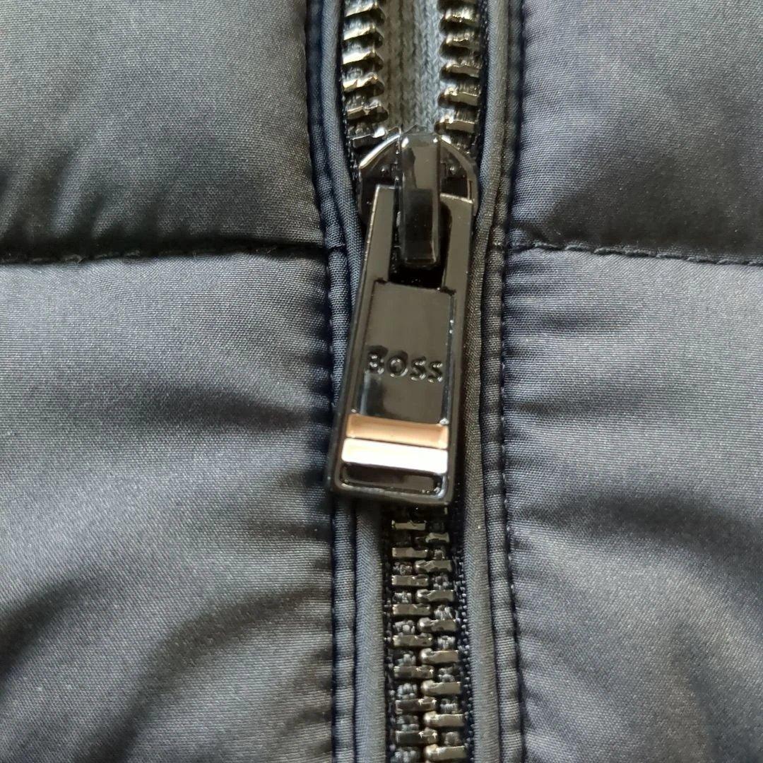 【試着のみ】HUGO BOSS ジップアップニット ジャンパー XL　ブラック