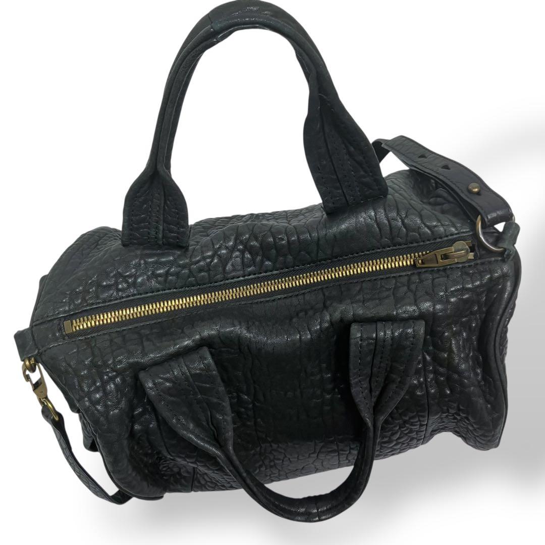ALEXANDER WANG ボストン ショルダーバッグ ロッコ　シボ革y2k