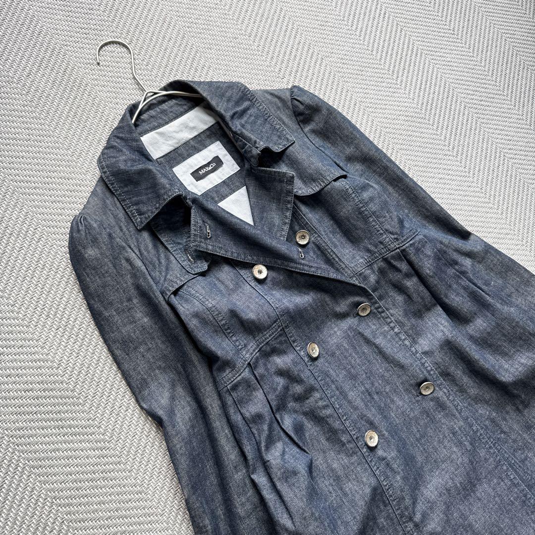 美品 MAX&Co. MaxMara 春秋 デニムコート ダブルブレスト M