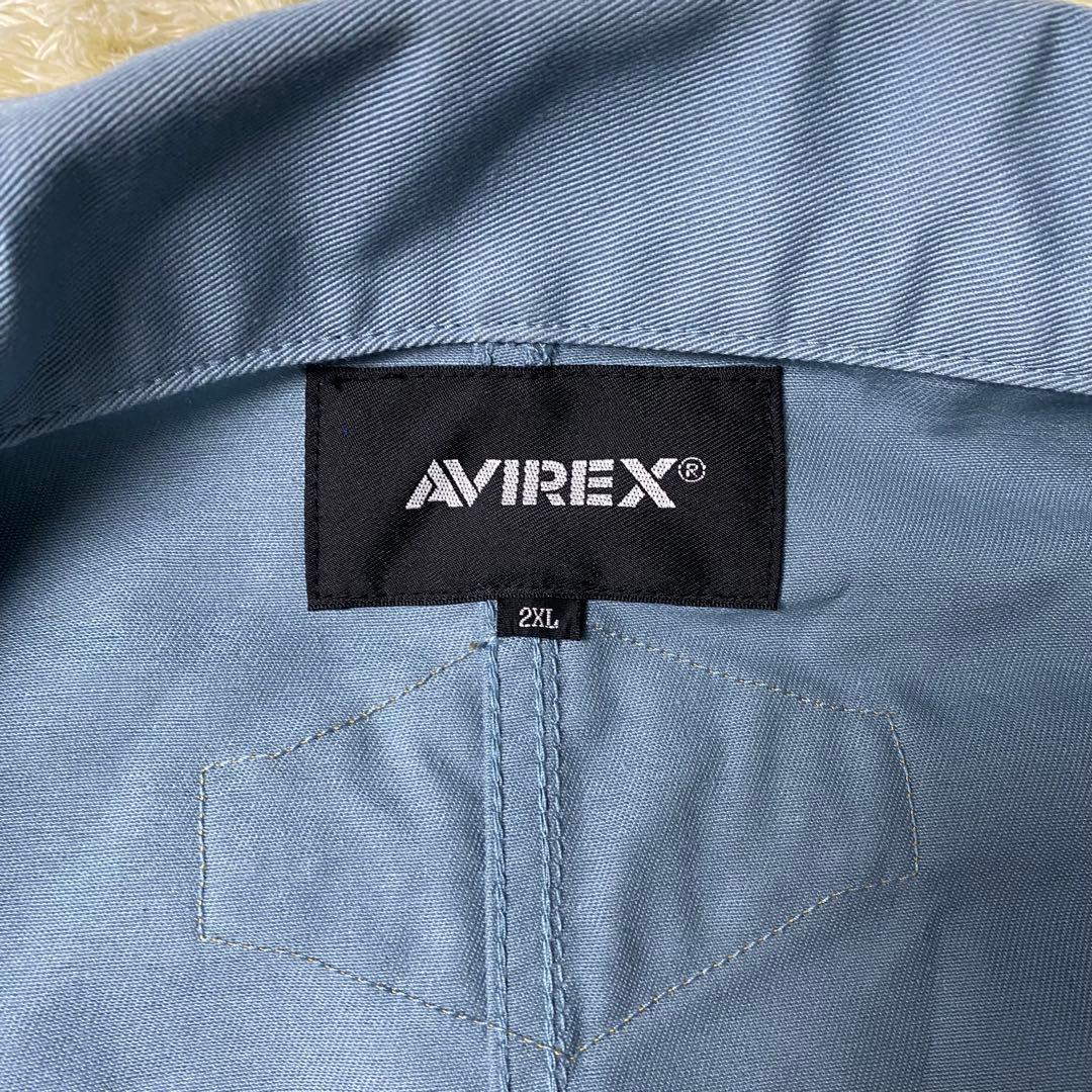 極美品 AVIREX アンチフォーリングカバーオール ジャケット ワッペン