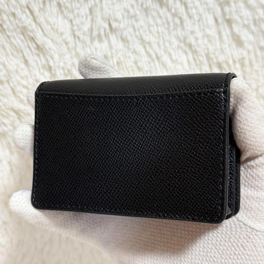 【新品未使用】FURLA フルラ ブラック 黒 名刺入れ レザー カードケース
