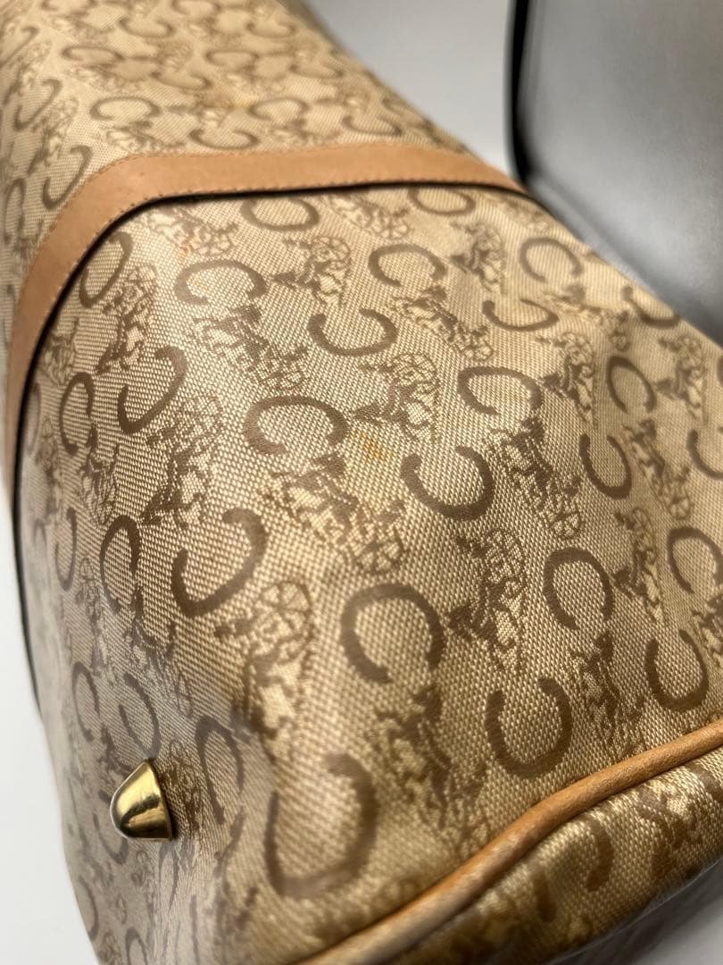 CELINE マカダム ボストンバッグ レザー セリーヌ