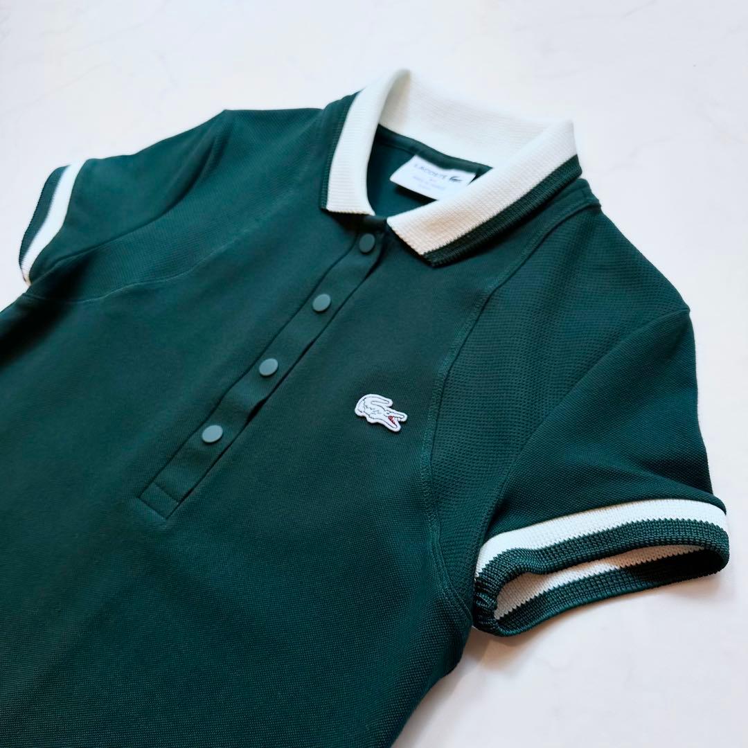 完売品✨ラコステ フランスメイドシングルジャージポロシャツ グリーン 36（M）