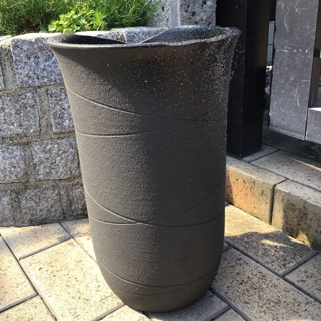 信楽焼　ふくろう付き傘立て