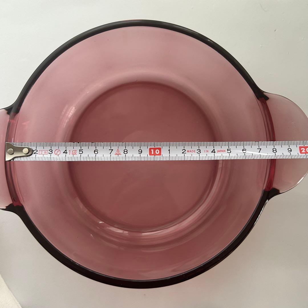 【未使用】ビジョン　コーニング キャセロール　両手鍋　クランベリー　1.25Ｌ