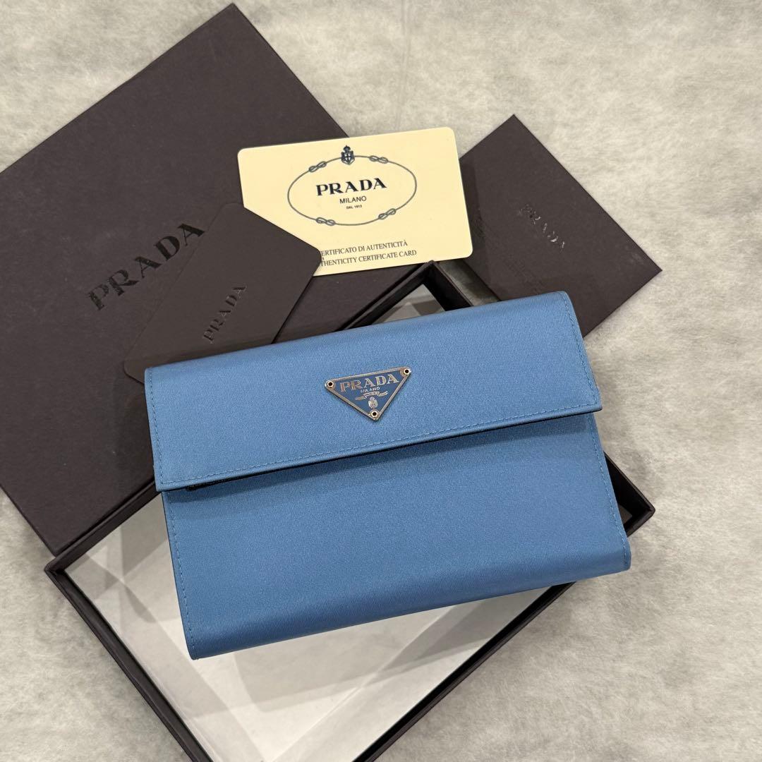新品未使用✨　PRADA M510　TESSUTO　三つ折り財布　三角ロゴ