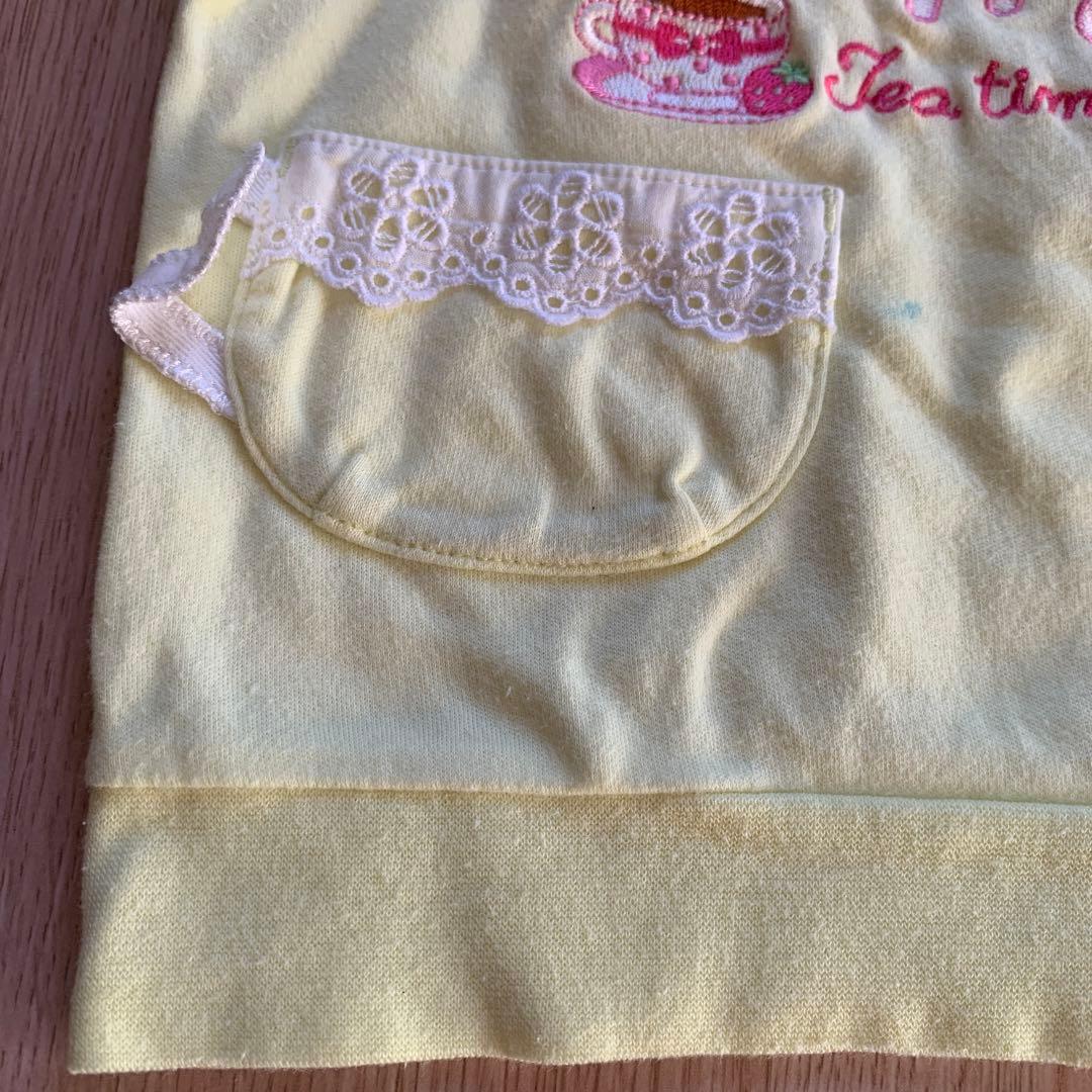 メゾピアノ　ミミちゃん刺繍パーカー　デニムスカート　110セット