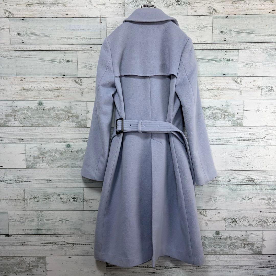 ☆高級カシミヤ100%☆デプレトゥモローランド　ベルテッドロングコート　ブルー