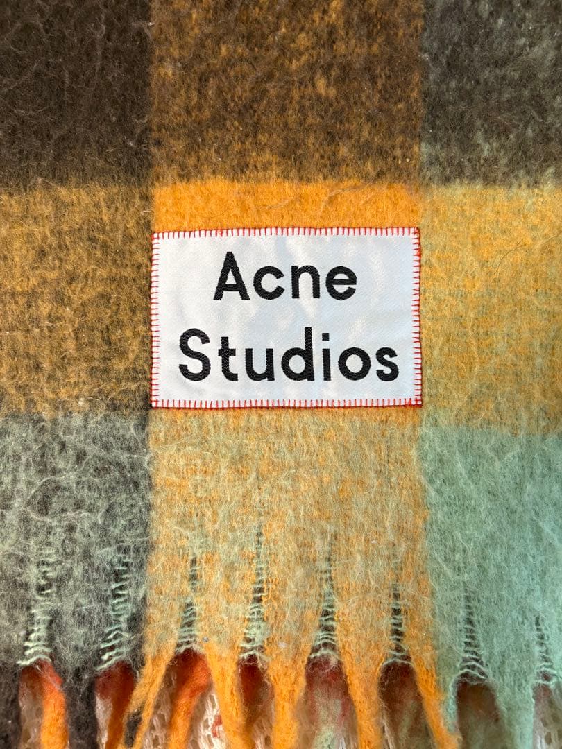 Acne Studios モヘアチェックマフラー