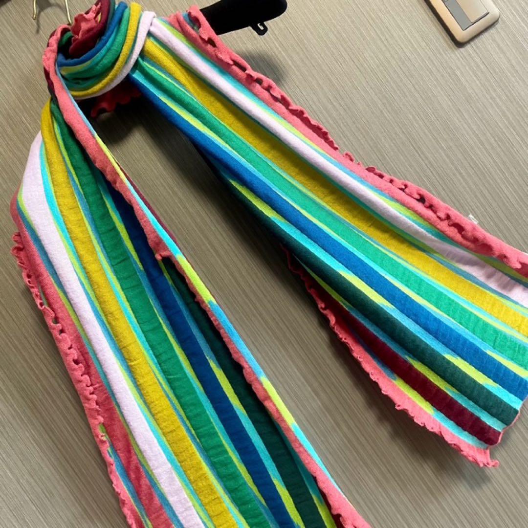 ミッソーニ・ストール・マフラー・マルチカラー・ストライプ・MISSONI・極美品