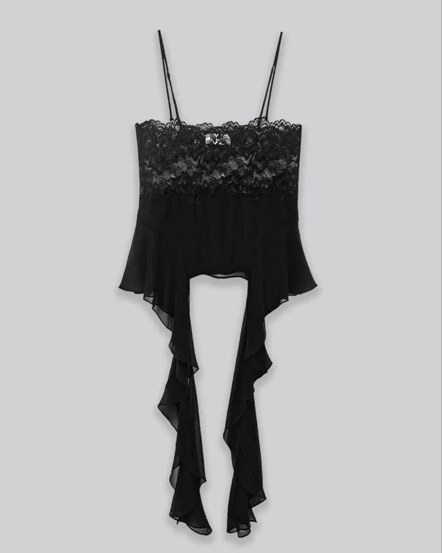 mool Lace sheer top with frill ESTHE 完売品
