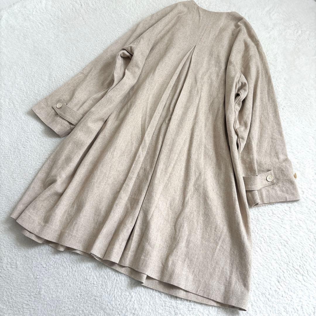 【極美品】kagure かぐれ 近年 リネンレーヨンテントコート ノーカラー