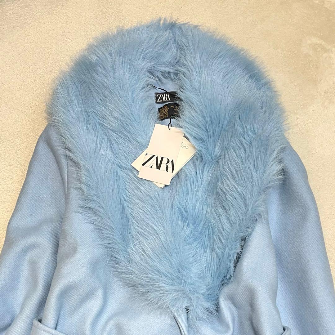 未使用✨ ZARA マンテコ ロングプレミアムウールブレンドコート XXL