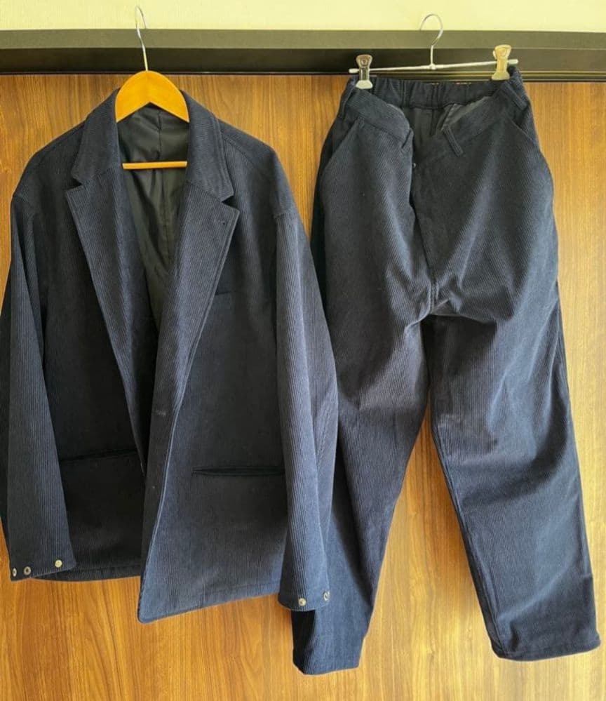 FreshService ネイビージャケットパンツ セットアップ Lコーデュロイ