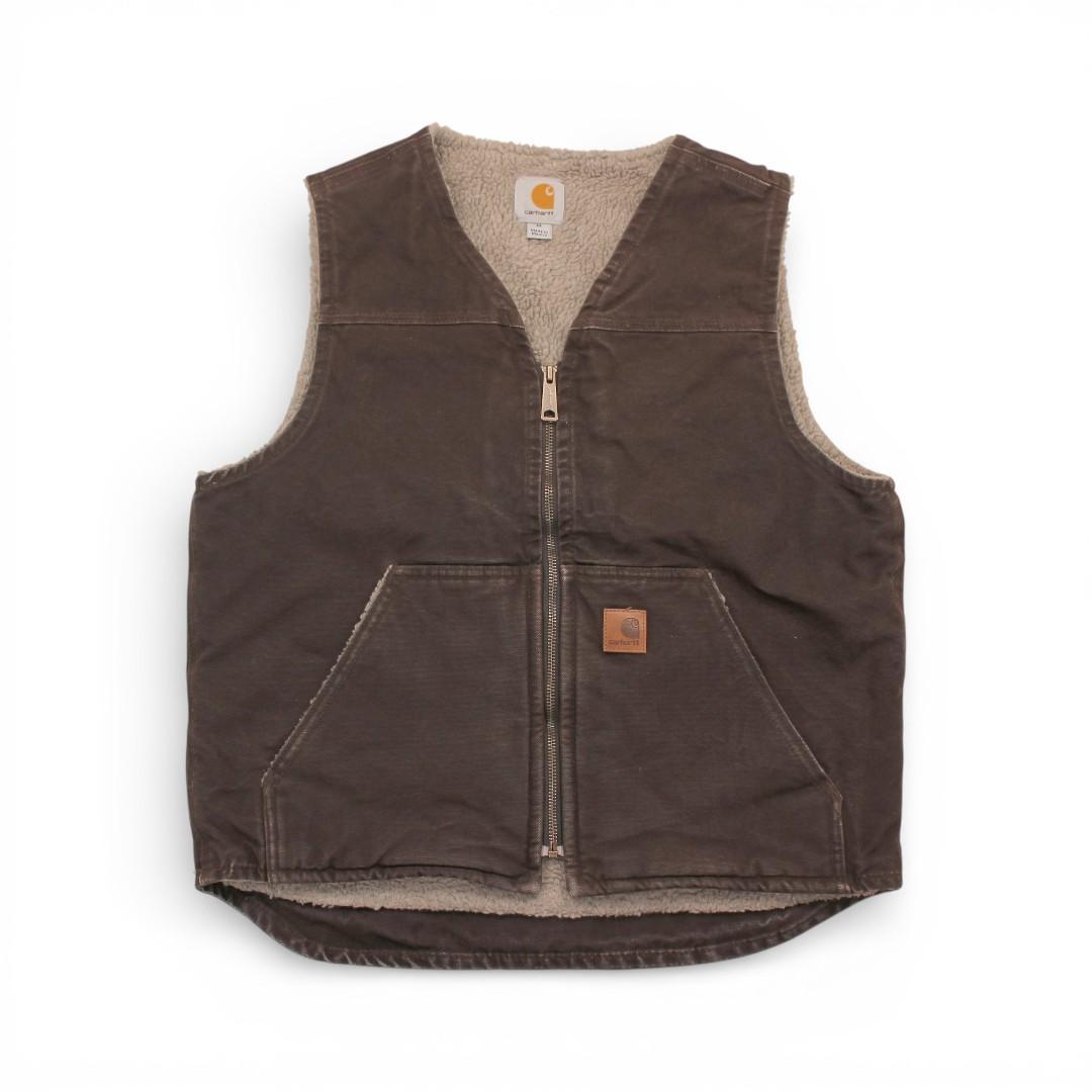 古着 Carhartt カーハート ダックベスト 裏地ボア tch717