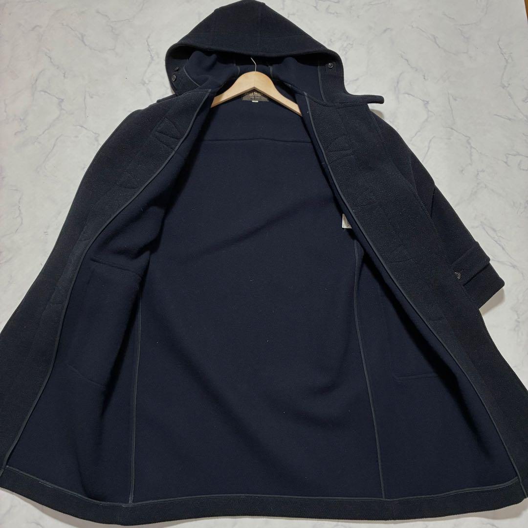 美品✨ポールスチュアート ロングダッフルコート ヘリンボーン ネイビー Lサイズ