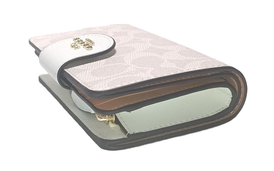新品未使用タグ付 COACH コーチ 二つ折り財布 C0082 白 チョーク