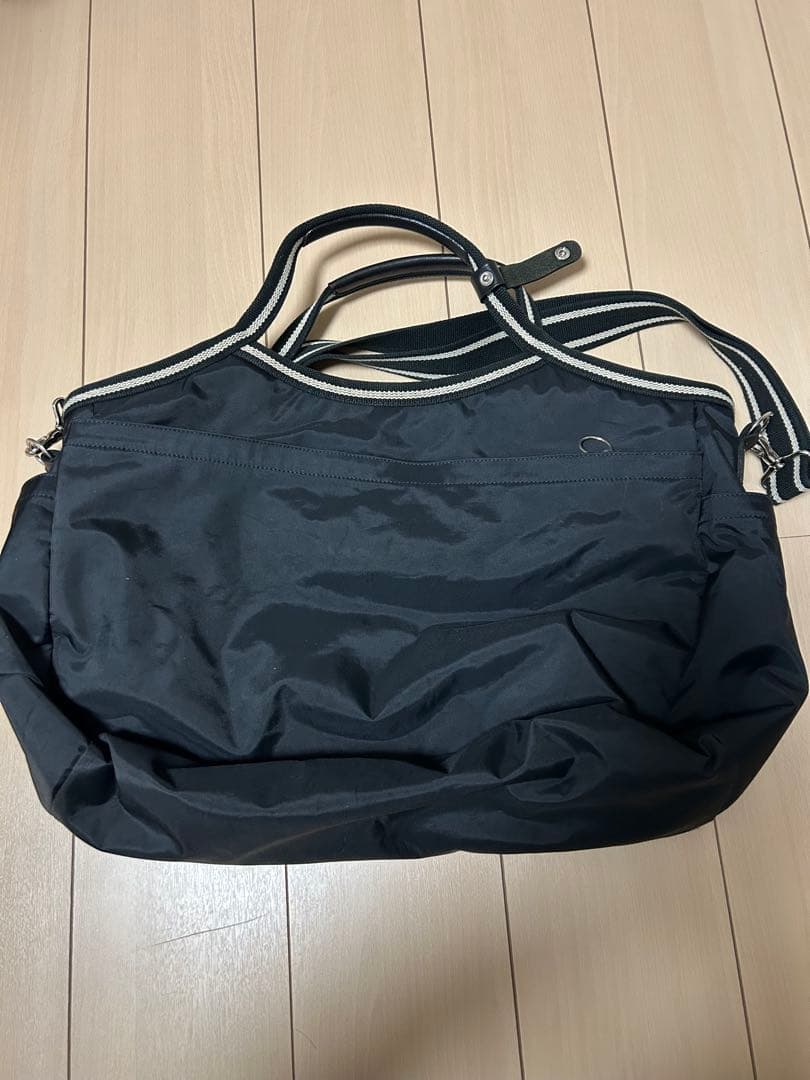 アニエスベー　黒 ナイロン ボストンバッグ