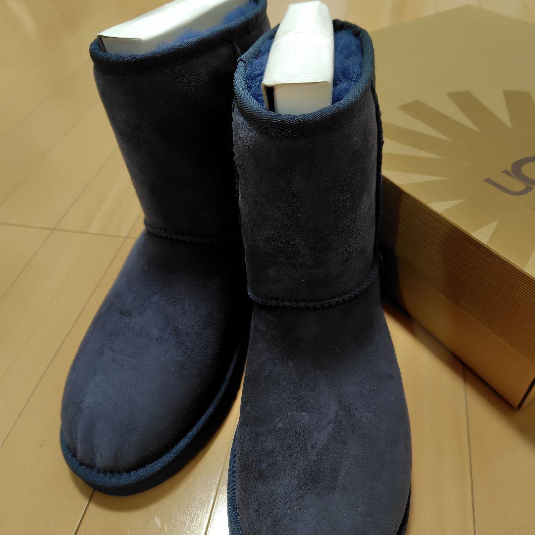 新品未使用 UGG アグ W CLASSIC SHORT ブーツ ネイビー 24